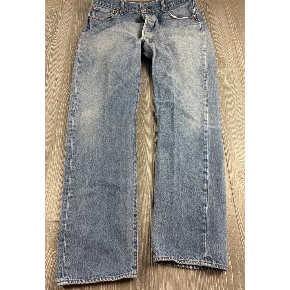 Levi's 501 Button Fly Jeans Mens Straight Leg Heavy Denim 38X33 VTG Style